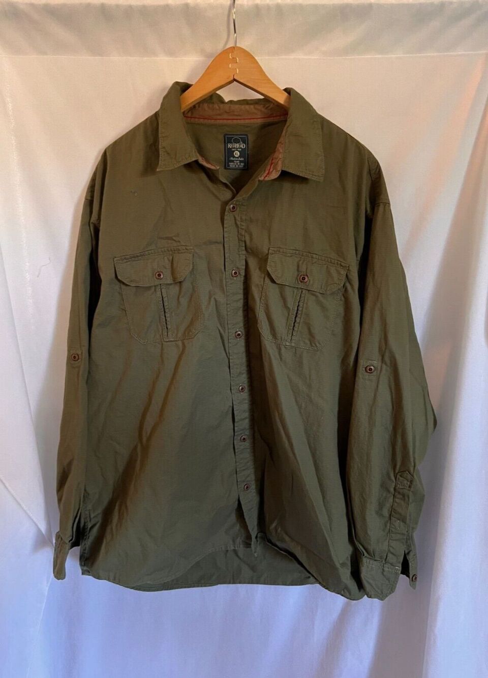 Redhead Campshirt long sleeve army green XL